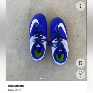 Blue Nike Sprint Spikes